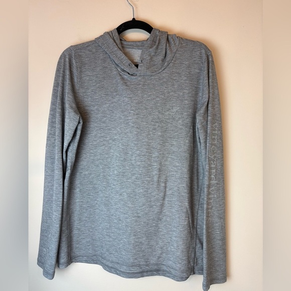 Vineyard Vines Tops - Vineyard Vines Performance Grey Drawstring Hoodie Pullover Sweatshirt Top Large